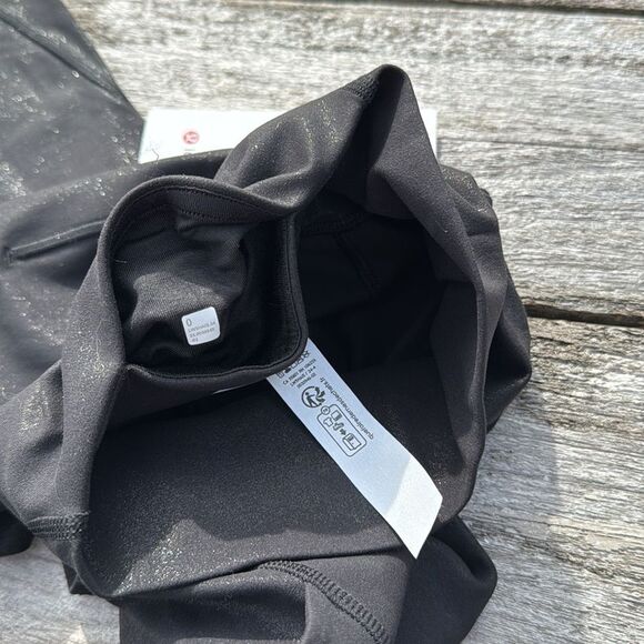 Lululemon Align High-Rise Pant Pockets‎ 25" Shimmer Luxe Shine Black size 0 NWT - Picture 7 of 8